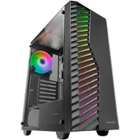 Mars Gaming MC-VOLT, Midi Tower, PC, Schwarz, ATX, micro ATX, Mini-ITX, Metall, Gehärtetes Glas, Gaming