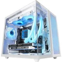 Mars Gaming MC-NOVAMW, Mini Tower, PC, Weiß, micro ATX, Mini-ITX, Metall, Gehärtetes Glas, Gaming