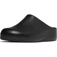 FitFlop Shuv - Leather, Damen Clogs, Schwarz (Black 001), 37 EU