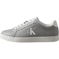 Calvin Klein Herren Cupsole Sneaker Derby mit Logo, Grau (Formal Gray/Bright Whi