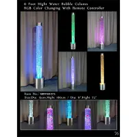 AEA Wasser Säule Säulen Wasser Sprudel Säulen 180cm Deko Fische Led Beleuchtet Water