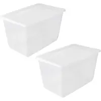 Keeeper Aufbewahrungsbox "bea", transparent, B:39cm H:35cm, Kunststoff, Aufbewahrungsboxen, Aufbewahrungsbox, 2 x 52 L, mit Air Control-System