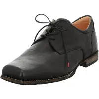 Think Think! Herren GURU chromfrei gegerbte nachhaltige Halbschuhe, SCHWARZ 0010