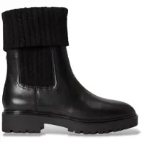 Ralph Lauren für Damen. 802P17088001 Allyson Stiefeletten aus Leder schwarz (40), 1 bis 3 cm, Keine, Lässig