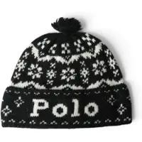 Ralph Lauren für Damen. 455P23851001 Schwarze Wintermütze (OSFA), Lässig, Wolle