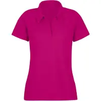 Trigema Poloshirt "Poloshirt ohne Knopfleiste", Damen, Gr. L, pink (magenta), Piqué, 100% Baumwolle, Basic, ohne Ausschnitt, Shirts Poloshirt
