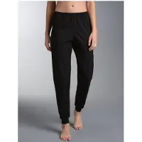 Trigema Schlafanzug "Schlafanzughose Bündchen", Damen, Gr. L, Single Jersey, schwarz, Single Jersey, 100% Baumwolle, Homewear-Sets Schlafanzug
