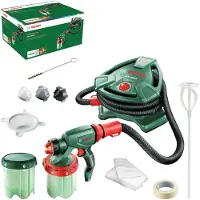 Bosch Farbsprühsystem PFS 5000 E (1200 W, 2x Farbbehälter 1000 ml, Düsen für Wandfarben, Lackfarben, Lasuren, im Karton) - Amazon Edition