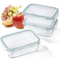 DS Produkte GOURMETmaxx 3x Glas Frischhaltedosen 900ml Aufbewahrung Behälter Klick Verschluß