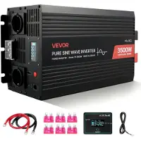 Vevor 3500 W Wechselrichter, 12 V DC auf 230 V AC, Reiner Sinus-Wechselrichter,