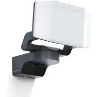 Steinel LED Strahler XLED PRO Expanse Anthrazit, Panorama Flutlicht, LED Panel voll schwenkbar, 3000 K warmweiß, 13.6 W, warmweiß, IP54 – Größe Ohne Sensor