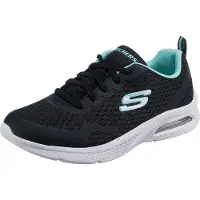 SKECHERS Mädchen Microspec Max Electric Jumps Sneaker, Black Mesh, 28 EU