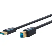 ClickTronic USB 3.0 Kabel, Hochgeschwindigkeits-Datenkabel mit der Steckerkombination A/B