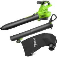 Greenworks 40V Akku Laubsauger / Laubbläser mit bürstenlosem Motor, 370 km/h, 14