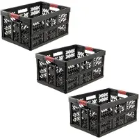 Keeeper ben Profi-Klappboxen, 3er-Set, 45 l, Graphit