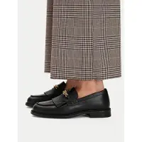 Tommy Hilfiger Slipper Th Chain Fringe Leather Loafer FW0FW09668 Schwarz 40