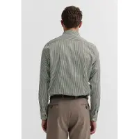 Bugatti Langarmhemd "Modern Fit" Modern Fit Baumwolle Gestreift Button-Down