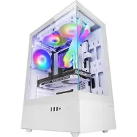 Mars Gaming MC-XOW, Midi Tower, PC, Weiß, ATX, micro ATX, Mini-ITX, Gaming, Multi