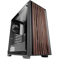 Mars Gaming MC-WOOD, Midi Tower, PC, Schwarz, ATX, micro ATX, Mini-ITX, Netz, SGCC, Gehärtetes Glas, Holz, Gaming