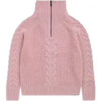 Bergans Milde Knitted Wool Half Zip Women faded pink (21802) L