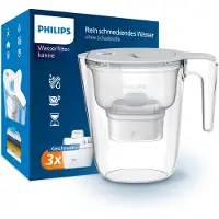 Philips Water Wasserfilterkanne +3 Geschmack+ Ersatzfilterkartuschen schneller D