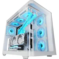 Mars Gaming MCFUSION, Midi Tower, PC, Weiß, ATX, micro ATX, Mini-ITX, 16 cm, 44,5 cm
