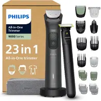 Philips All-in-One Trimmer 9000 Series MG9561/30 23-in-1-Trimmer, Schwarz, 0,2 mm, 1,6 cm, 0,2 mm, Universal, Gesicht, Kopf, Nase