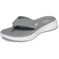 SKECHERS Damen ON-The-GO 600 Sunny Flipflop, Gray, 39 EU