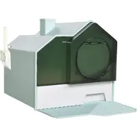 PawHut Katzentoilette Katzenklo mit Haube bis 5 kg 47x45x42 cm Hellblau