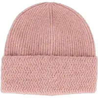 Maximo - Girl's Beanie m. Umschlag - Mütze Gr 55-57 cm rosa