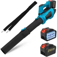 StarTech.com Laubbläser und Laubsauger - T09 - Bürstenloser Motor - 5 Geschwindigkeiten - Akku Inklusive - Elektrisch - Blau