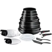 Tefal Ingenio L1599702, Gemischtes Set, Schwarz, Aluminium, Titan, Schwarz, Thermo-Punkt