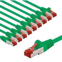 Goobay 66013 CAT6 Netzwerkkabel im 10er Set/Patchkabel geschirmt S/FTP/CU Ethern