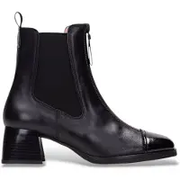 Hispanitas für Damen. HI243733 Leder-Stiefeletten Milan schwarz (39), 3 bis 5 cm, Reißverschluss, Lässig