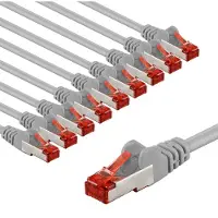 Goobay 65994 CAT6 Netzwerkkabel im 10er Set/Patchkabel geschirmt S/FTP/CU Ethern