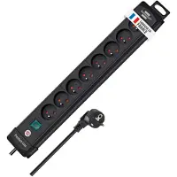 Brennenstuhl Premium Plus Extender 8 fach mit Schalter 3 m, schwarz, 1156001068
