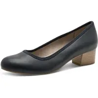 Jana Damen Pumps mit Blockabsatz Vegan, Navy, 41