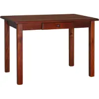 Koma Tools Tisch mit Schublade aus massivem Kiefernholz in der Farbe Calvados 130 x 70 cm