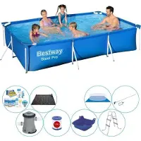 OEM Schwimmbecken-Deal - 9-teilig - Stahl Rechteckig 300x201x66 cm