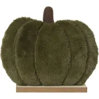Kaemingk Herbstkürbis für Halloween Tisch Polyester grün 21cm 1St