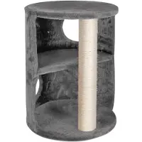 OEM Kratzbaum für Katzen, Ø 42 x 58 cm, Grau, Plüsch