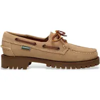 Sebago für Damen. 75125EW Beige Ranger Leder Mokassins (38), Wohnung, 1 bis 3 cm, Schnürsenkel, Lässig, Klassisch