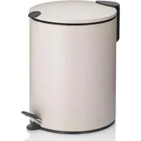 kela Kosmetikeimer 5l beige matt, Silent-Close-Deckel, Tretmülleimer Badezimmer