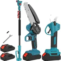 OEM Beschneidungswerkzeug, verstellbarer Stab, bürstenloser Motor, 2 Batterien+6-Zoll Mini-Säge