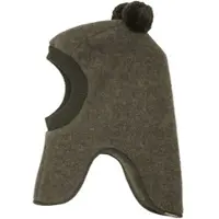 Maximo Wollfleece-Schlupfmütze mit Bommel, oliv, 47