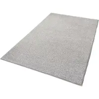 Hanse Home 1100000002199 "Pure 100 Kurzflor" Gr. 2, grau, B:80cm H:13mm L:150cm, Kunstfaser, Teppiche, 1100000002199, Kurzflor, uni, umkettelt, Läufer, Wohnzimmer, Kinderzimmer, Flur