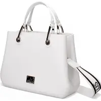 Marc Ellis Handtasche aus Vegan Leather in Hellgrün mit Reißverschluss und Henkeln Light Green UNICA 30x20x9 cm FLAT KIRA SOFT GREEN-MATT GOLD