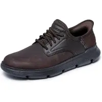 SKECHERS Slip-ins-Sneaker aus Garza-Leder, Braun 46 EU