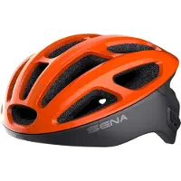 Sena Bike R1 der Smarte Fahrradhelm (Electric Tangerine, L)