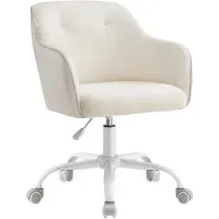 Dripio Bürostuhl, höhenverstellbar, Teddy-Fleece, Cappuccino-Beige